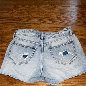 Gilded Intent Blue Jean Shorts Distressed Cut-Off Style